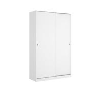 Armoire à portes coulissantes coloris blanc brillant - Longueur 120 x Profondeur 50 x Hauteur 204 cm --