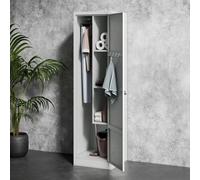 Armoire à produits de nettoyage Armoire à balais Armoire métallique Vestiaire 2 compartiments 185x50x50 cm Gris