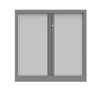 Armoire à rideaux métal Confort+ H.100 x L.100 cm - Corps Aluminium - Rideaux Blanc