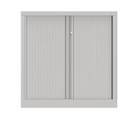 Armoire à rideaux métal Confort+ H.100 x L.100 cm - Corps Blanc - Rideaux Blanc