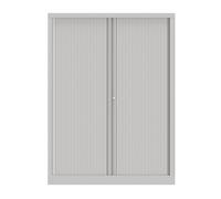 Armoire à rideaux métal Confort+ H.160 x L.120 cm - Corps Blanc - Rideaux Blanc