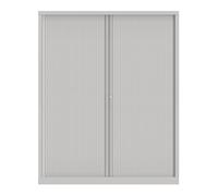 Armoire à rideaux métal Confort+ H.198 x L.160 cm - Corps Blanc - Rideaux Blanc