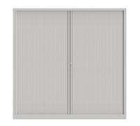 Armoire à rideaux métal Confort+ H.198 x L.180 cm - Corps Blanc - Rideaux Blanc