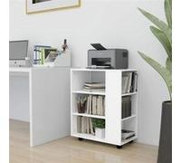 vidaXL Armoire à roulettes 60x35x75 cm – Blanc
