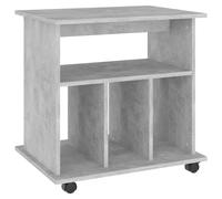 Armoire à roulettes Gris béton 60x45x60 cm Bois d’ingénierie