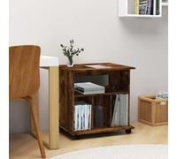vidaXL Armoire roulante Chêne fumé 60x45x60 cm Bois d'ingénierie Marron