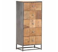 Vidaxl Armoire À Tiroirs 45 X 30 X 100 Cm Bois De Récupération Massif Marron