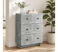 vidaXL Armoire à tiroirs Noir 66 x 34,5 x 90 cm Bois d'ingénierie