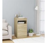 vidaXL Armoire à tiroirs Commode Dressoir Chêne Sonoma 40x50x76 cm Bois d'ingénierie