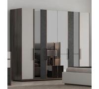Armoire à vêtements Armoire de chambre à coucher Armoire de vestiaire Armoire encastrée avec miroir