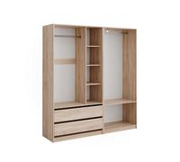 Armoire à vêtements Elmo, 180x200cm Lot de 2, Sonoma, Vicco 50207