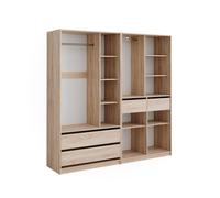 Armoire à vêtements Elmo, 200x200cm Lot de 2, Sonoma, Vicco 50206