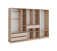Armoire à vêtements Elmo, 280x200cm Lot de 3, Sonoma, Vicco 50208