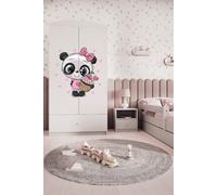 Armoire à vêtements pour enfants Babydreams Armoire à portes battantes Panda Blanc
