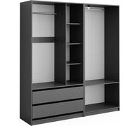 Armoire à vêtements Vicco Elmo Anthracite 180x200cm Lot de 2, Model 50210