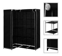 vidaXL Garde-robe d'angle Noir 130x87x169 cm