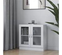 Armoire à vitrine Blanc 82,5x30,5x80 cm Bois d ingénierie Blanc G