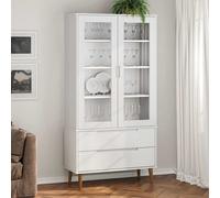 vidaXL Vitrine en Verre Noir 90 x 35 x 175 cm