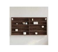 Armoire à vitrine chêne marron 100x8,5x50 cm bois d'ingénierie, armoire murale, armoire de rangement murale, armoire 847953