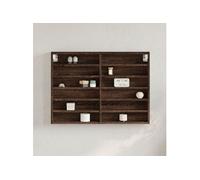 Armoire à vitrine chêne marron 80x8,5x58 cm bois d ingénierie