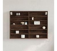 Armoire à vitrine chêne marron 80x8,5x58 cm bois d ingénierie Marron G