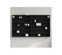 vidaXL Armoire à vitrine noir 100x8,5x58 cm bois d'ingénierie, armoire murale, armoire de rangement murale, armoire 847941 Noir G