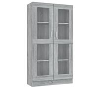 Armoire à vitrine - SALUTUYA - BD20636 - Bois d'ingénierie - 4 compartiments - 2 portes vitrées