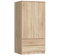 Armoire AKORD S60 Chêne Sonoma 60 cm 2 portes 2 tiroirs façade Chêne Sonoma 1 étagère 60x51x180 cm