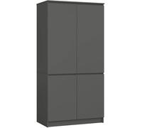 Armoire AKORD S90 Gris Graphite 90 cm 4 portes 90x51x180 cm