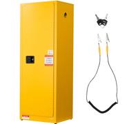 Armoire anti-feu jaune 87,06 L - armoire de stockage inflammable avec étagère réglable - acier laminé à froid & galvanisé - armoire de protection pour produits dangereux - armoire anti-feu en acier