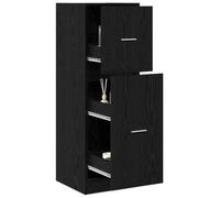 Armoire Apothicaire Chêne Noir 40x41x118 cm Bois d'Ingénierie | Meuble rangement moderne, compartiments multiples, design minimaliste, intérieur uniquement, entretien facile