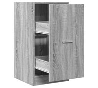 Armoire Apothicaire Grise Sonoma 40 x 41 x 77,5 cm Bois Composite | Meuble rangement polyvalent, glissières métalliques, fixation murale incluse, usage cuisine salon bureau, surface lisse