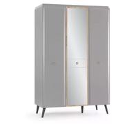 Armoire Armoire en bois Meubles de chambre à coucher Bois Gris Luxe