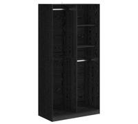 Armoire Autonome Noir Dab 100x50x200 cm Bois avec Polki | MDF, résistant à la chaleur, entretien facile, compartiments, polka