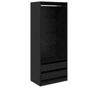 Armoire Autonome Noir Dab 80 x 50 x 200 cm Bois | Polka MDF, design minimaliste, résistant aux températures, entretien facile, rectangle