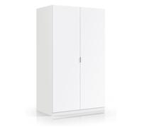 Armoire avec 2 portes coloris blanc - 180 x 81 x 52 cm