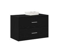 vidaXL Commode chêne noir 2 tiroirs 60x31x40 cm bois d'ingénierie