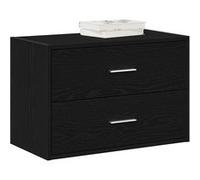 Armoire avec 2 tiroirs chêne noir 60x31x40 cm bois d ingénierie Noir G