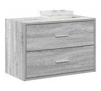 vidaXL Armoire 2 tiroirs Sonoma gris 60x31x40 cm Bois d'ingénierie Gris G