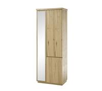 Armoire avec 3 portes coloris chene - Longueur 75 x hauteur 195 x profondeur 41 cm --