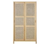 Armoire avec cannage en rotin, L100 cm 100x185x55cm Beige