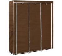 Armoire avec compartiments et barres Marron 150x45x175 cm Tissu