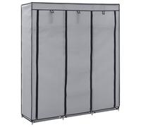 vidaXL Penderie 150 x 45 x 175 cm Tissu gris Montage facile Design contemporain