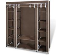 Armoire avec compartiments et tiges 45 x 150 x 176 cm Marron - VidaXL