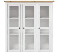 Armoire avec portes vitrées BODO bois pin massif - vidaXL - bois de pin massif - marron - 3 portes - 115,5 x 38,5 x 118 cm 12jnb58c