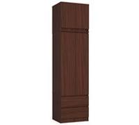Armoire avec surmeuble AKORD STAR Wengé 60 cm 2 portes 2 tiroirs façade Wengé 3 étagères 60x51x234 cm Wengé G