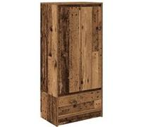 vidaXL Armoire avec tiroir Vieux Bois 55,5x34x119,5 cm Bois ingénierie, Armoire de Rangement, Buffet Haut, Armoire de Rangement Haute, Placard