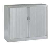 Armoire basse à rideaux monoblocs Generic 100 x 120 cm alu-alu
