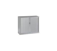 VINCO Armoire Basse à Rideaux monoblocs Generic 100 x 120 cm alu-alu