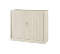 Armoire basse à rideaux monoblocs Généric 100 x 120 cm beige